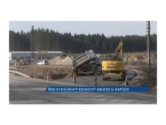 Nový kruhový objezd v Kaplici pro dálnici D3