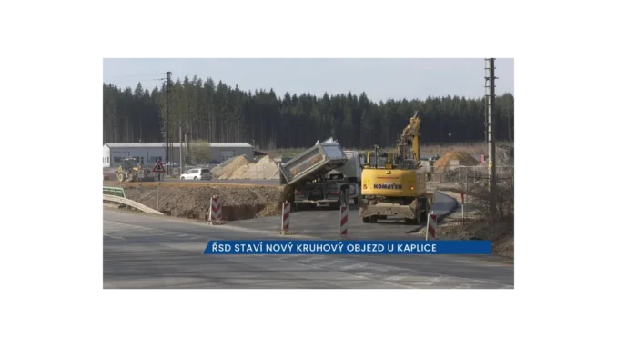 Nový kruhový objezd v Kaplici pro dálnici D3