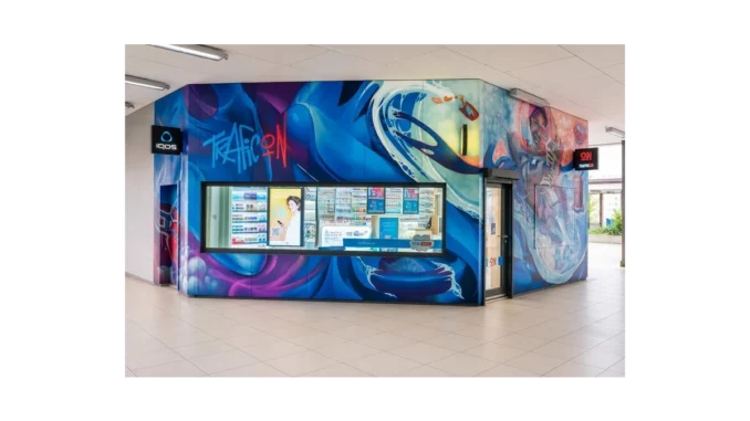 Traficon v OC Háje: Nový mural pro moderní prodejnu